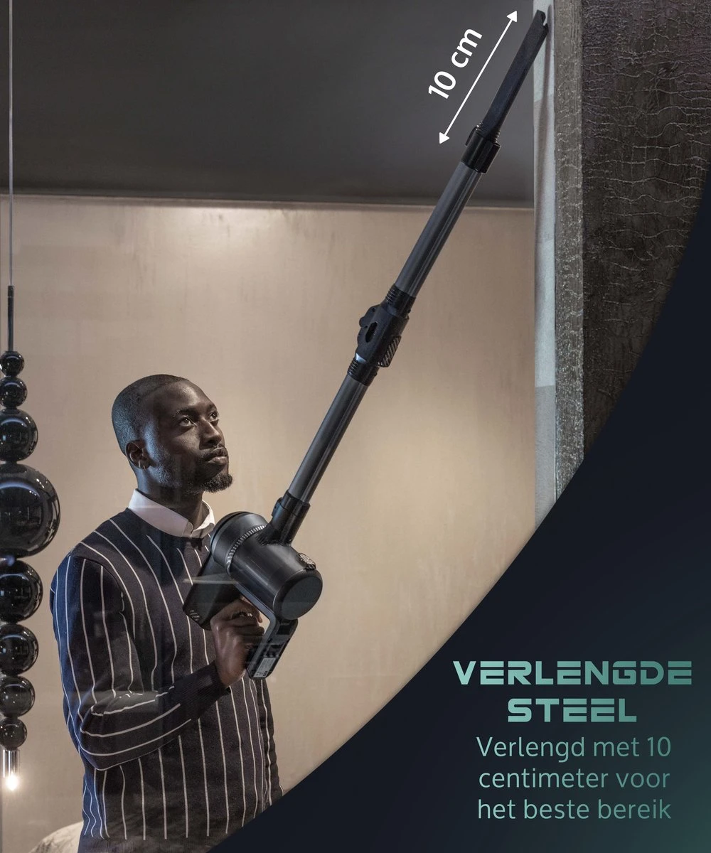 JAP Cyclone C3 - 4in1 Steelstofzuiger - Met Dweilfunctie - Anti-allergie - Snoerloos - Stofzuiger Zonder Zak - Verwisselbare Accu 5 JAP Cyclone C3 - 4in1 Steelstofzuiger - Met Dweilfunctie - Anti-allergie - Snoerloos - Stofzuiger Zonder Zak - Verwisselbare Accu - Afbeelding 3