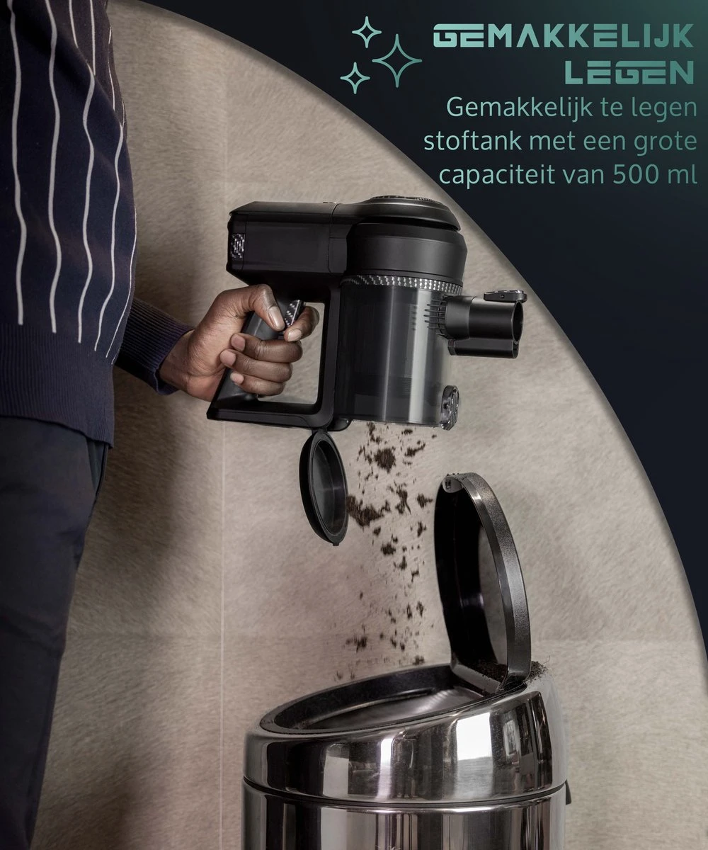 JAP Cyclone C3 - 4in1 Steelstofzuiger - Met Dweilfunctie - Anti-allergie - Snoerloos - Stofzuiger Zonder Zak - Verwisselbare Accu 7 JAP Cyclone C3 - 4in1 Steelstofzuiger - Met Dweilfunctie - Anti-allergie - Snoerloos - Stofzuiger Zonder Zak - Verwisselbare Accu - Afbeelding 5