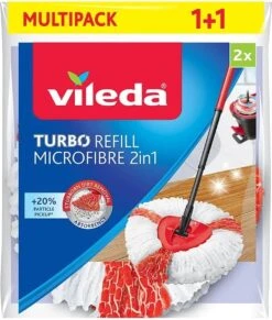 Vileda TURBO 2in1 - Vervanging - Microvezel - Bipack -Reinigingsapparaten Winkel 1017x1200