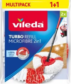Vileda TURBO 2in1 - Vervanging - Microvezel - Bipack -Reinigingsapparaten Winkel 1020x1200