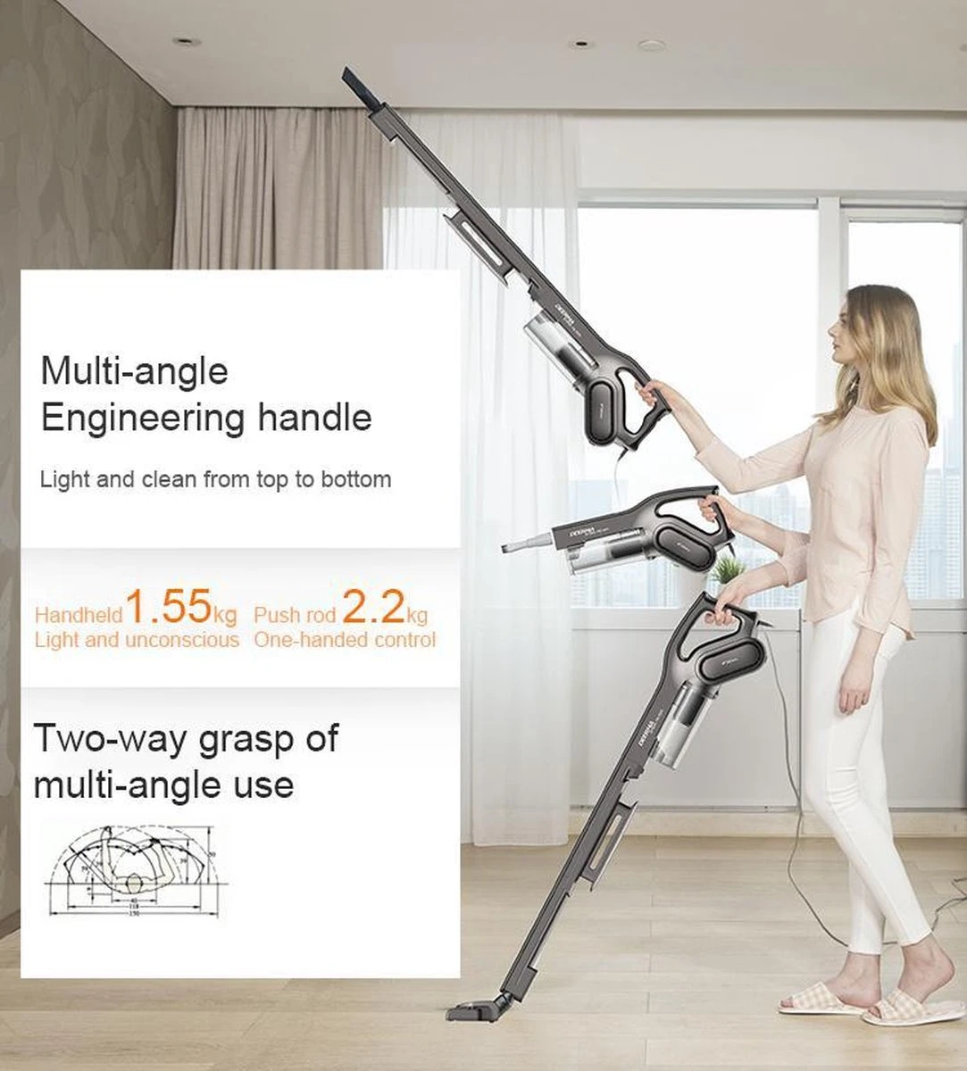 Xiaomi Deerma DX700S - Handheld Stofzuiger - Steelstofzuiger Met Snoer - 600W 10 Xiaomi Deerma DX700S - Handheld Stofzuiger - Steelstofzuiger Met Snoer - 600W - Afbeelding 8