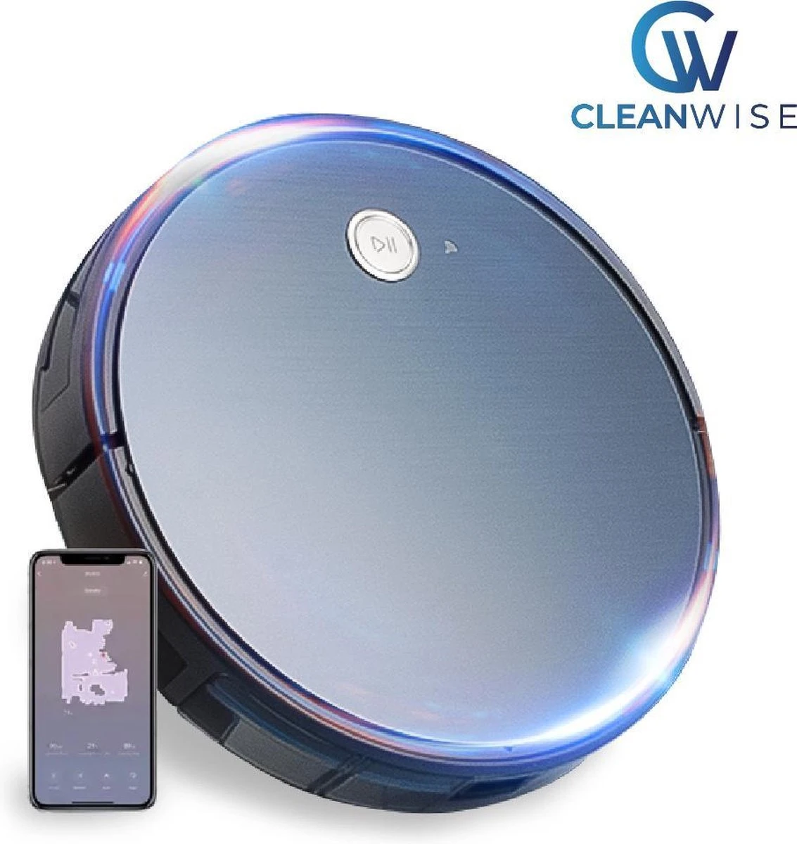 CleanWise - D5 Pro - Robotstofzuiger Met Dweilfunctie - Dweilrobot - Robot Stofzuiger - Stofzuiger Robot - Robotstofzuiger Met Laadstation 3 CleanWise - D5 Pro - Robotstofzuiger Met Dweilfunctie - Dweilrobot - Robot Stofzuiger - Stofzuiger Robot - Robotstofzuiger Met Laadstation