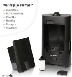 MORRIE - Haarstofzuiger - 2,6L Inhoud - Afvalbak - Stofzuiger - Kapper - Kapsalon - Hairbuster -Reinigingsapparaten Winkel 1137x1200 2