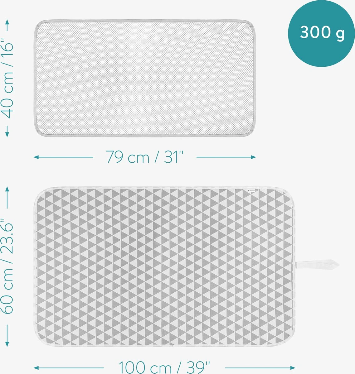 Navaris Opvouwbare Tafelblad Strijkmat - Met Verstelbare Banden - Strijkoppervlak Hoes Voor Thuis Of Op Reis 100 Cm X 60 Cm 9 Navaris Opvouwbare Tafelblad Strijkmat - Met Verstelbare Banden - Strijkoppervlak Hoes Voor Thuis Of Op Reis 100 Cm X 60 Cm - Afbeelding 7