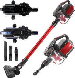 AREBOS Draagbare Accustofzuiger 2in1 Accustofzuiger Zakloos Draadloos Wandlader