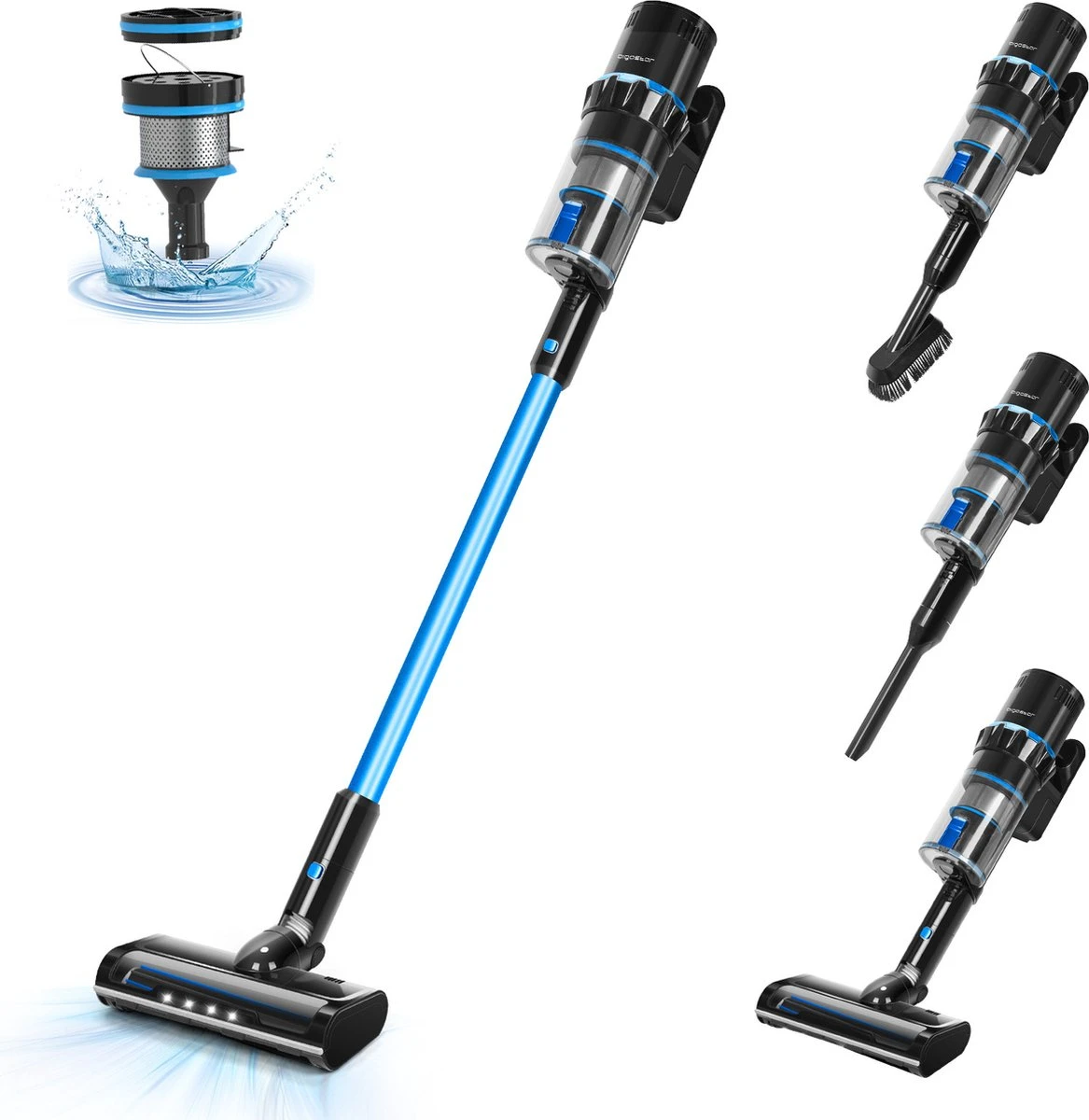 Aigostar 4 In 1 Steelstofzuiger Draadloos - Steelstofzuigers - Kruimelzuiger Functie - 250W - 2700Pa - Willie 33A3O - Wit 10 Aigostar 4 In 1 Steelstofzuiger Draadloos - Steelstofzuigers - Kruimelzuiger Functie - 250W - 2700Pa - Willie 33A3O - Wit - Afbeelding 8