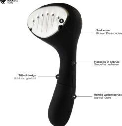 Kledingstomer - Handstomer - Stoomreiniger - Stomer - Luxe Uitvoering - Krachtig En Stijlvol - Inclusief Maatbeker - Snel Opgewarmd (25 Sec) - Geschenkverpakking- 1500W - Merk: Rockerz Home - Kleur: Zwart 18 Kledingstomer - Handstomer - Stoomreiniger - Stomer - Luxe Uitvoering - Krachtig En Stijlvol - Inclusief Maatbeker - Snel Opgewarmd (25 Sec) - Geschenkverpakking- 1500W - Merk: Rockerz Home - Kleur: Zwart -Reinigingsapparaten Winkel 1169x1200 3