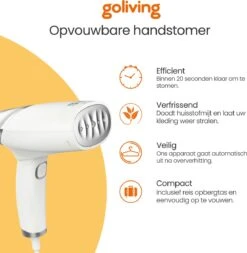 Goliving Kledingstomer - Handstomer Voor Kleding/textiel/stof - Stoomstrijkijzer - Handstoomreiniger - Handstomer - Opvouwbaar - Incl. Reis-etui - Groen -Reinigingsapparaten Winkel 1171x1200 4