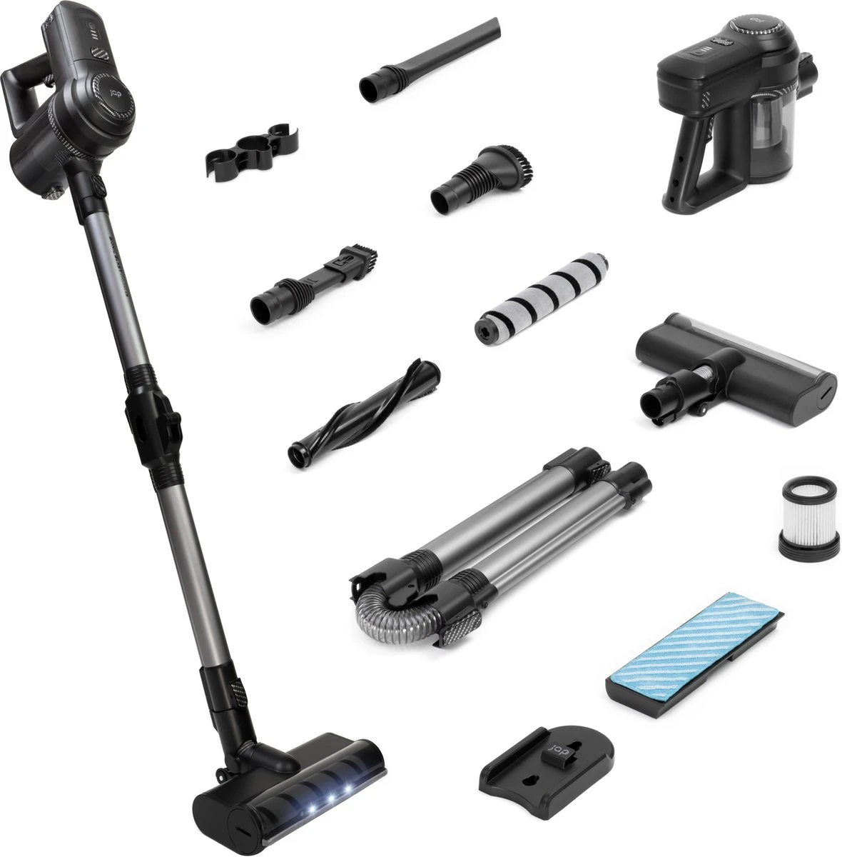 JAP Cyclone C3 - 4in1 Steelstofzuiger - Met Dweilfunctie - Anti-allergie - Snoerloos - Stofzuiger Zonder Zak - Verwisselbare Accu 3 JAP Cyclone C3 - 4in1 Steelstofzuiger - Met Dweilfunctie - Anti-allergie - Snoerloos - Stofzuiger Zonder Zak - Verwisselbare Accu