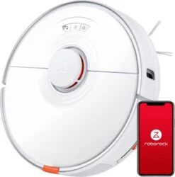 Xiaomi Roborock S7 Wit,Robotstofzuiger Met Dweilfunctie,68W, LiDAR-navigatie En Adaptieve Routealgoritmen Akoestische Trillingstechnologie