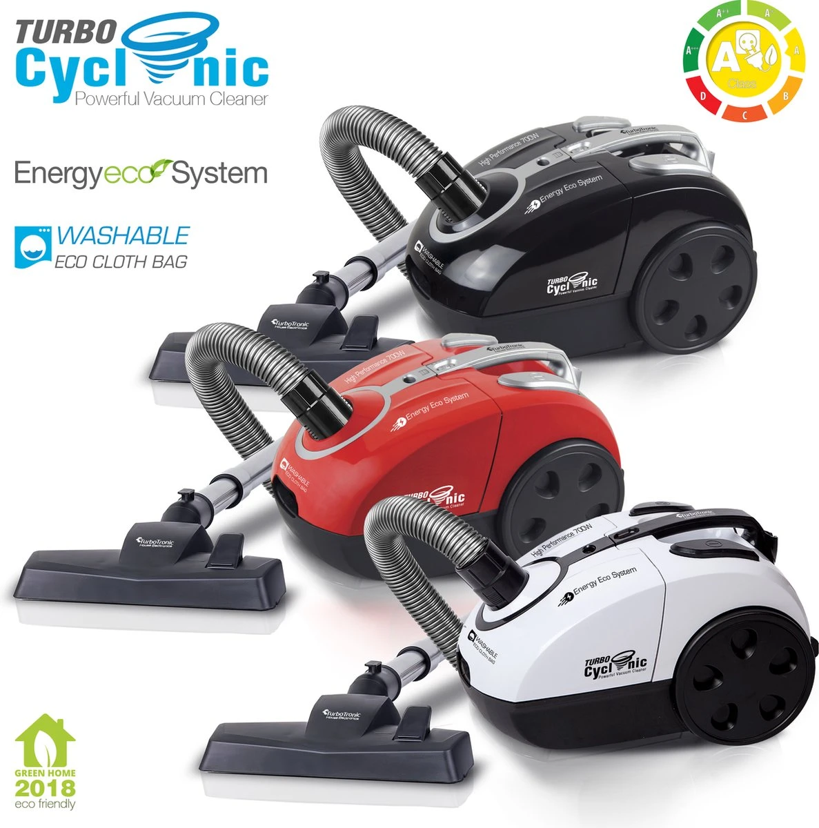 TurboTronic CV09 Stofzuiger Met Zak – Zwart 12 TurboTronic CV09 Stofzuiger Met Zak – Zwart - Afbeelding 10