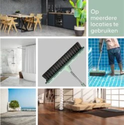 Powarkleen - Vloertrekker Met Steel & Bezem 2 In 1 - Vloerwisser Voor Badkamer Vloer - Groen -Reinigingsapparaten Winkel 1192x1200