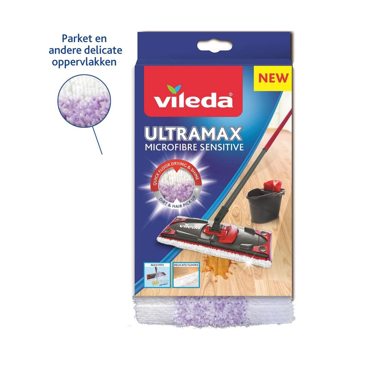 Vileda UltraMax Sensitive - Vervanging - Voor Parket En Delicate Vloeren 10 Vileda UltraMax Sensitive - Vervanging - Voor Parket En Delicate Vloeren - Afbeelding 8