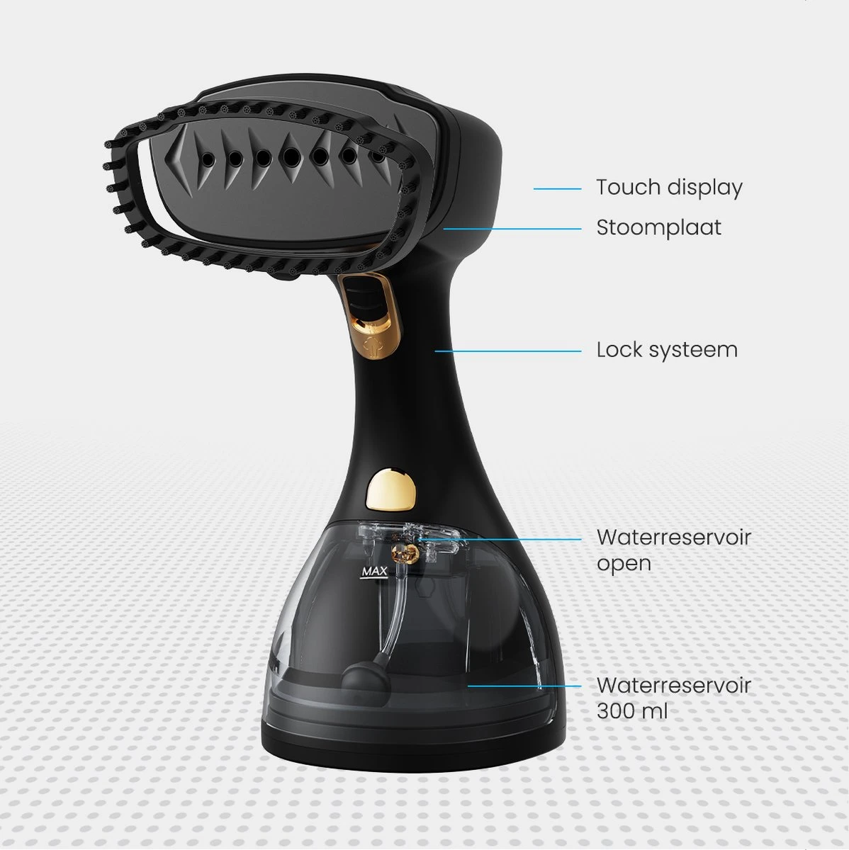 Auronic Kledingstomer - Handstomer Voor Kleding En Meubilair - 300ml - Zwart 11 Auronic Kledingstomer - Handstomer Voor Kleding En Meubilair - 300ml - Zwart - Afbeelding 9