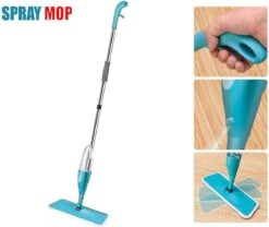 2Clean Vloermop Met Spray - Microvezel Doek - Blauw/Wit -Reinigingsapparaten Winkel 1200x1010