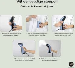 Carefree Kledingstomer - Handstomer - Stomer Kleding - Stoomstrijkijzer - Kleding Stomer - Blauw - Sinterklaas- -Reinigingsapparaten Winkel 1200x1078 5