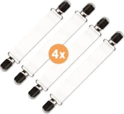 LaundrySpecialist Universele Lakenspanners - Set Van 4 Stuks - Multifunctioneel - Overtrekspanners Voor Jouw Strijkplankhoes