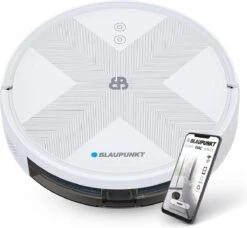 Blaupunkt Bluebot XVAC – Robotstofzuiger Met Laadstation - Met Optie Tot Dweilfunctie – Slimme Gyro Navigatie