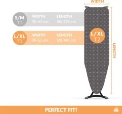 Laundryspecialist 3 Laagse COMFORT Strijkplankhoes - Optimaal Strijkcomfort En Stoomdoorlatend - Maat L/XL Voor Een Breedte Van 39 Tot 53 Cm En Een Lengte Van 120 Tot 141 Cm -Reinigingsapparaten Winkel 1200x1127 10