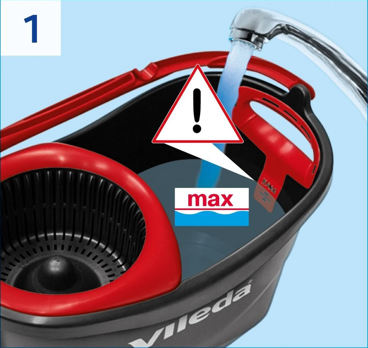 Vileda TURBO 3in1 Mop Met Zwenkkop + Pedaalemmer 9 Vileda TURBO 3in1 Mop Met Zwenkkop + Pedaalemmer - Afbeelding 7