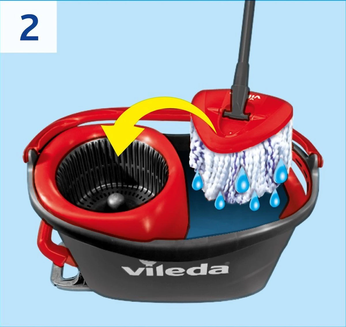 Vileda TURBO 3in1 Mop Met Zwenkkop + Pedaalemmer 17 Vileda TURBO 3in1 Mop Met Zwenkkop + Pedaalemmer - Afbeelding 15
