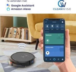 CleanWise - D2 Deluxe - Robotstofzuiger Met Dweilfunctie - Dweilrobot - Robot Stofzuiger - Stofzuiger Robot - Robotstofzuiger Met Laadstation -Reinigingsapparaten Winkel 1200x1138