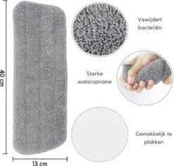 W&Z® Spray Mop - Schoonmaak Dweilsysteem - Vloerwisser Met Spray Functie - Vloertrekker Met Steel - Vloerreiniger - Wit -Reinigingsapparaten Winkel 1200x1144 4