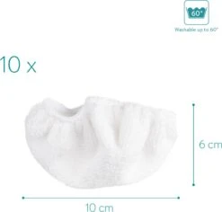 Navaris Microvezelpads Voor Stoomreiniger - Set Van 10 Vervangende Doekjes Voor Navaris Handstomer 49454 - Wasbare Doekjes Voor Vloer, Wand, Reiniging -Reinigingsapparaten Winkel 1200x1145