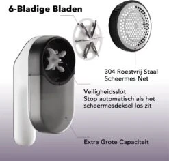 DOWO® - Elektrische Pluizenverwijderaar - Ontpluizer - Draadloos En Oplaadbaar - Pluizentondeuse - 3 Extra Opzetstukken - Zwart 16 DOWO® - Elektrische Pluizenverwijderaar - Ontpluizer - Draadloos En Oplaadbaar - Pluizentondeuse - 3 Extra Opzetstukken - Zwart -Reinigingsapparaten Winkel 1200x1146 4