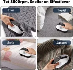 DOWO® - Elektrische Pluizenverwijderaar - Ontpluizer - Draadloos En Oplaadbaar - Pluizentondeuse - 3 Extra Opzetstukken - Zwart 15 DOWO® - Elektrische Pluizenverwijderaar - Ontpluizer - Draadloos En Oplaadbaar - Pluizentondeuse - 3 Extra Opzetstukken - Zwart -Reinigingsapparaten Winkel 1200x1148 6