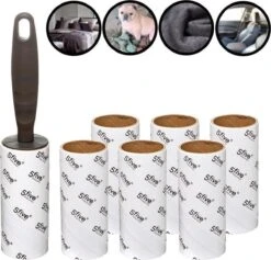 Merkloos Decopatent® Kleefroller - Pluizenroller - Incl. 6 Navullingen