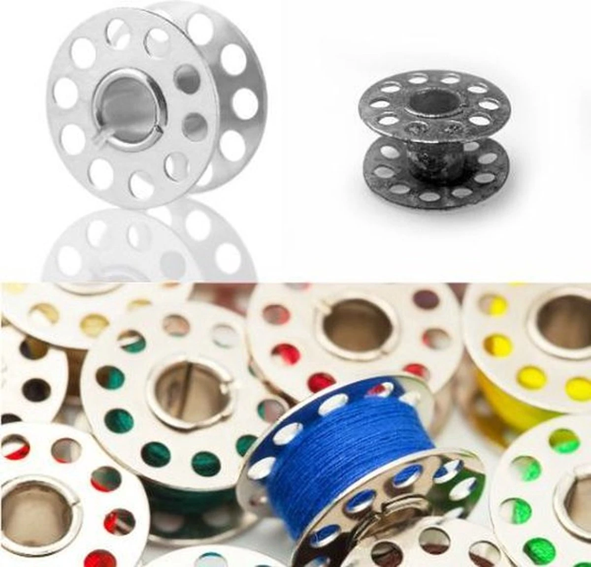 3BMT Naaimachine 12 Spoeltjes - Met Garen - Diverse Kleuren - Universeel 10 3BMT Naaimachine 12 Spoeltjes - Met Garen - Diverse Kleuren - Universeel - Afbeelding 8
