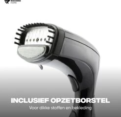 Kledingstomer - Handstomer - Stoomreiniger - Stomer - Inclusief Opzetborstel En Maatbeker - Groot Waterreservoir (300 Ml) - Snel Opgewarmd (30 Sec) - 3 Standen - 1500W - Merk: Rockerz Home - Kleur: Zwart -Reinigingsapparaten Winkel 1200x1158 10
