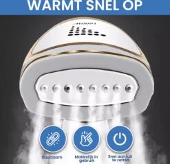 TibaGoods Luxe Kledingstomer - Handstomer - Ontkreuker - Stoomreiniger - Warmt Snel Op - Inclusief 2 Opzetborstels - 1600w - 250ml -Reinigingsapparaten Winkel 1200x1161 3