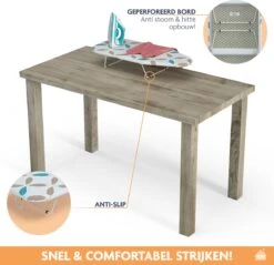 Laundryspecialist Tafelstrijkplank 70 X 32 Cm Voor Het Strijken Op Je Tafel Of Aanrecht - Volledig Inklapbaar En Compact - Mini Strijkplank -Reinigingsapparaten Winkel 1200x1161 4