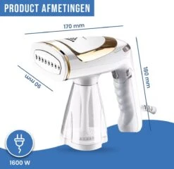 TibaGoods Luxe Kledingstomer - Handstomer - Ontkreuker - Stoomreiniger - Warmt Snel Op - Inclusief 2 Opzetborstels - 1600w - 250ml -Reinigingsapparaten Winkel 1200x1166 2
