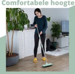 Powarkleen - Vloertrekker Met Steel & Bezem 2 In 1 - Vloerwisser Voor Badkamer Vloer - Groen -Reinigingsapparaten Winkel 1200x1176 2