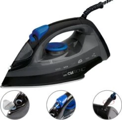 Clatronic DB 3703 - Stoomstrijkijzer - RVS Zoolplaat - Zwart -Reinigingsapparaten Winkel 1200x1176 7