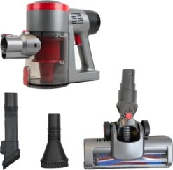 Infinity Goods Steelstofzuiger - Draadloos - 4-in-1 - Kruimelzuiger - Inclusief Accu En Oplader - 6500 PA Zuigkracht - Zonder Zak - Rood/Grijs -Reinigingsapparaten Winkel 1200x1181 5