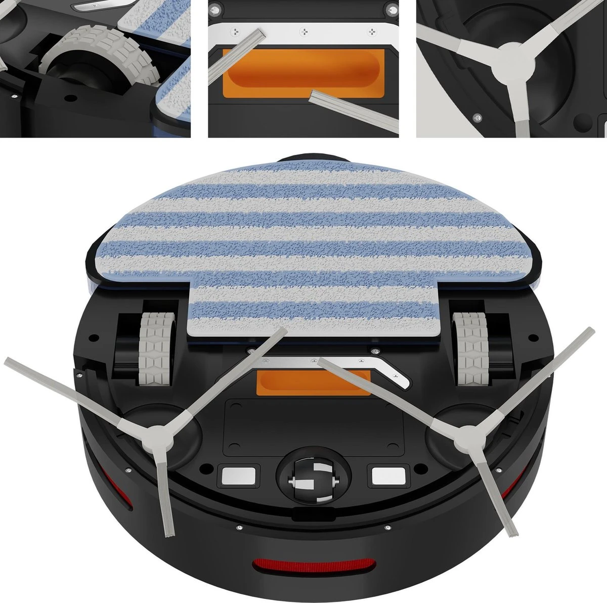 Looki 3-in-1 Robotstofzuiger Met Dweilfunctie - Automatisch - Met Laadstation - Draadloze Robot Stofzuiger - 45DB - Zwart 4 Looki 3-in-1 Robotstofzuiger Met Dweilfunctie - Automatisch - Met Laadstation - Draadloze Robot Stofzuiger - 45DB - Zwart - Afbeelding 2