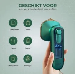 Stomer Kleding - Luxe Reis Strijkijzer - Inklapbaar - 8,4x11,5CM - Travel Strijkijzer – Strijkijzer Vakantie – Reisstrijkijzer Klein Strijkijzer - Steamer - Groen - -Reinigingsapparaten Winkel 1200x1196 20