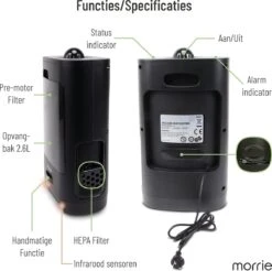 MORRIE - Haarstofzuiger - 2,6L Inhoud - Afvalbak - Stofzuiger - Kapper - Kapsalon - Hairbuster -Reinigingsapparaten Winkel 1200x1196 4