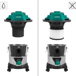 VONROC Nat- En Droogzuiger – Alleszuiger – 1400W – Blaasfunctie – 20L Tank – 3m Slang - 6m Stroomkabel -Reinigingsapparaten Winkel 1200x1197 8