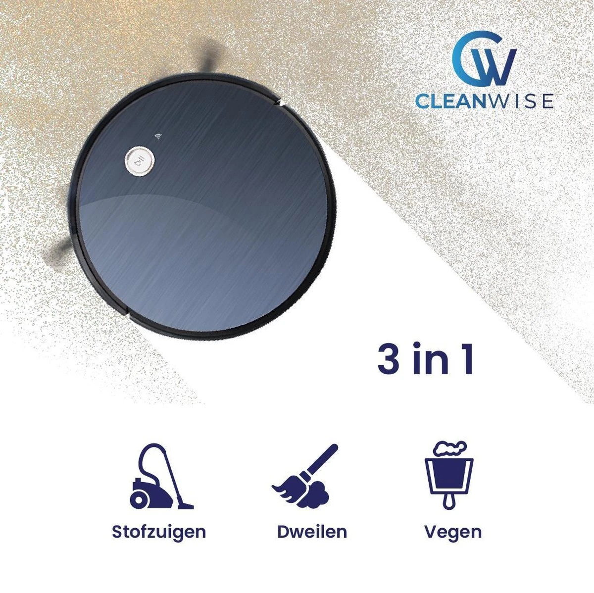 CleanWise - D5 Pro - Robotstofzuiger Met Dweilfunctie - Dweilrobot - Robot Stofzuiger - Stofzuiger Robot - Robotstofzuiger Met Laadstation 4 CleanWise - D5 Pro - Robotstofzuiger Met Dweilfunctie - Dweilrobot - Robot Stofzuiger - Stofzuiger Robot - Robotstofzuiger Met Laadstation - Afbeelding 2