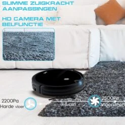 Sanbo® D-503 Pro Robotstofzuiger - Zwart - Inclusief HD-Camera & App - Inclusief Laadstation - Dweilrobot -Reinigingsapparaten Winkel 1200x1200 1011