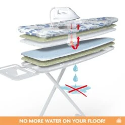 Laundryspecialist 5 Laagse ACTIVE Strijkplankhoes - 50% Sneller Strijken - Geen Water Meer Onder Je Strijkplank - Maat S/M Voor Een Breedte Van 30 Tot 43 Cm En Een Lengte Van 100 Tot 126 Cm -Reinigingsapparaten Winkel 1200x1200 1121