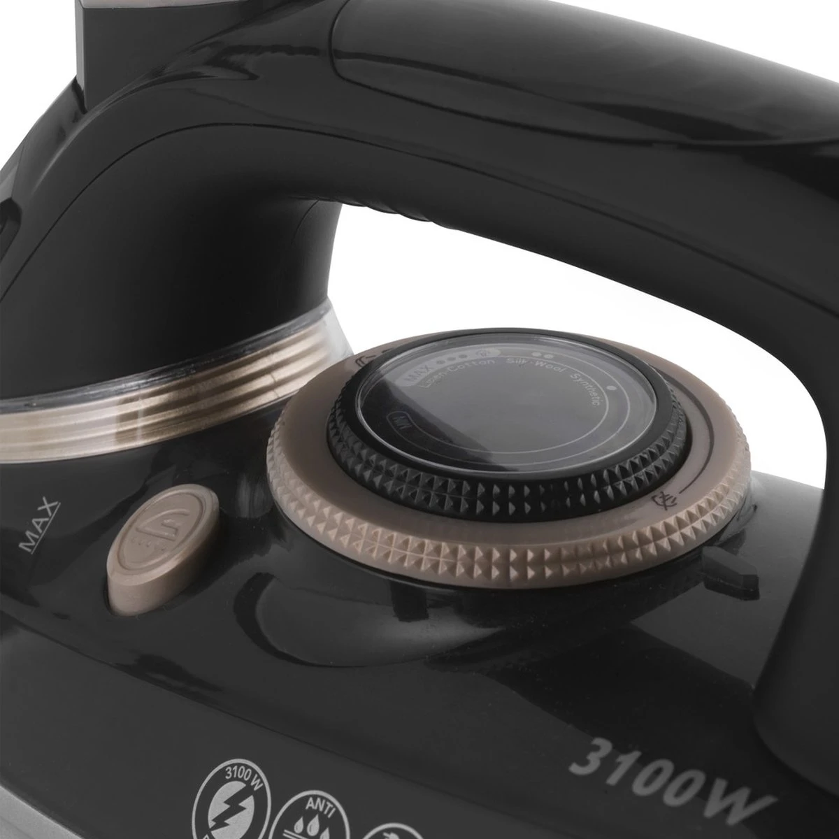 Petra Stoomstrijkijzer Met Dubbele Keramische Zoolplaat - 300ml Waterreservoir - 3100W 7 Petra Stoomstrijkijzer Met Dubbele Keramische Zoolplaat - 300ml Waterreservoir - 3100W - Afbeelding 5