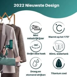 JT Products Luxe Reisstrijkijzer – Stoom Strijkijzer – Inklapbaar - Mini Strijkijzer - 8,4x11,5CM - Travel Strijkijzer – Strijkijzer Vakantie – Reisstrijkijzer Klein -Reinigingsapparaten Winkel 1200x1200 1175