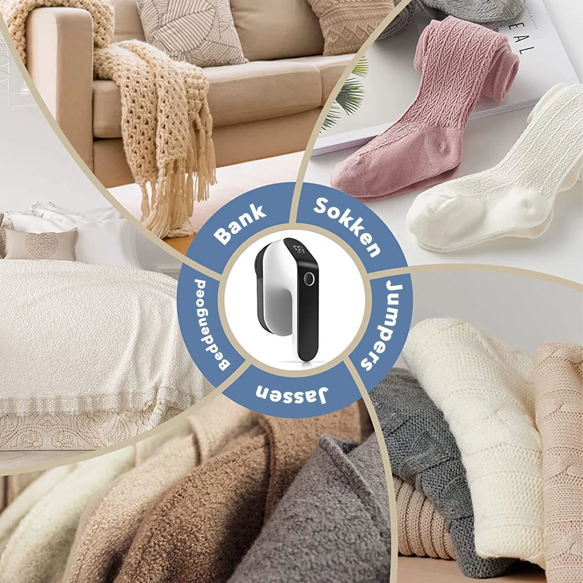 DOWO® - Elektrische Pluizenverwijderaar - Ontpluizer - Draadloos En Oplaadbaar - Pluizentondeuse - 3 Extra Opzetstukken - Zwart 9 DOWO® - Elektrische Pluizenverwijderaar - Ontpluizer - Draadloos En Oplaadbaar - Pluizentondeuse - 3 Extra Opzetstukken - Zwart - Afbeelding 7