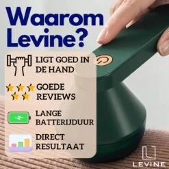 Levine Pluizenverwijderaar - Pluizentondeuse - Ontpluizer - Premium Lint Remover - Elektrisch - Oplaadbaar - Inclusief Oplader -Reinigingsapparaten Winkel 1200x1200 1260